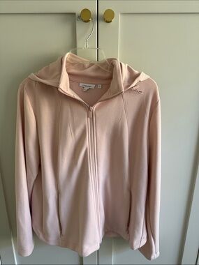 Chico's Pale Blush Zip-Up Hoodie